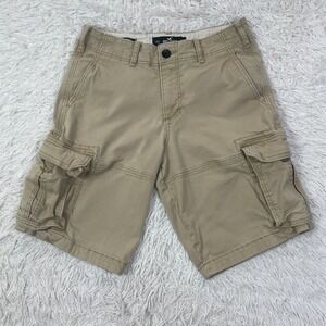 Hollister Shorts Mens 30 Beige Epic Flex Cargo Pockets Heavyweight Baggy Casual